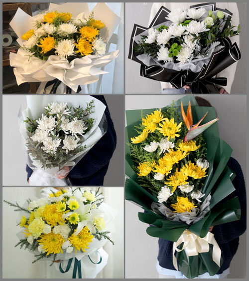 山东莱芜莱城区牛泉镇张积庄村白事花束代送